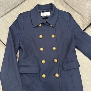 Old Navy Navy Pea Coat with Gold Buttons